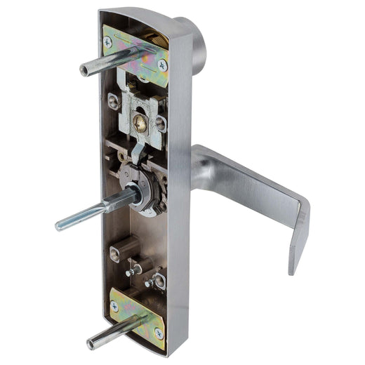 Image Of Panic Exit Device Classroom / Keyed Function Escutcheon Lever Trim - Satin Chrome Finish - Harney Hardware