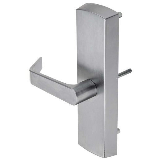 Image Of Panic Exit Device Passage/ Hallway Function Escutcheon Lever Trim - Satin Chrome Finish - Harney Hardware