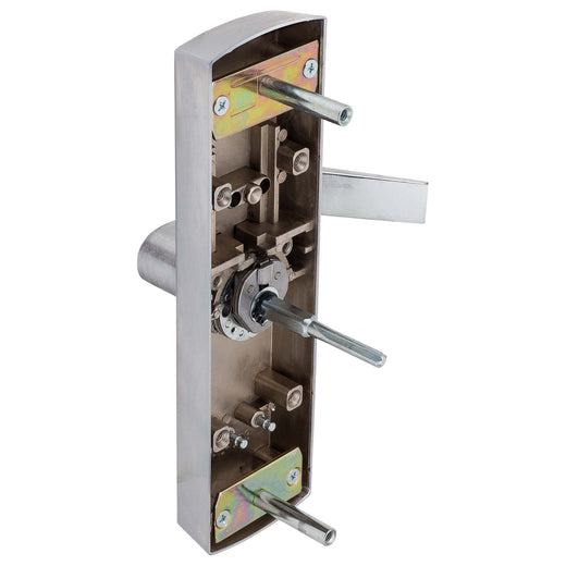 Image Of Panic Exit Device Passage/ Hallway Function Escutcheon Lever Trim - Satin Chrome Finish - Harney Hardware