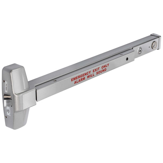 Image Of Alarmed Panic Exit Device -  UL Panic Rated -  ANSI 1 -  32 In. Wide - Powder Coated Aluminum Finish - Harney Hardware