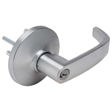 Image Of Panic Exit Device Classroom / Keyed Function Lever Trim - Satin Chrome Finish - Harney Hardware
