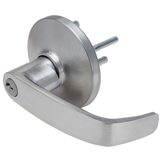 Image Of Panic Exit Device Classroom / Keyed Function Lever Trim - Satin Chrome Finish - Harney Hardware