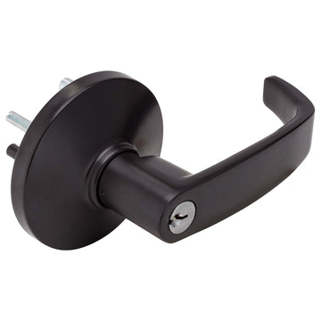 Image Of Panic Exit Device Storeroom / Keyed Function Lever Trim - Bronze Finish - Harney Hardware