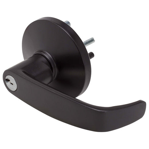 Image Of Panic Exit Device Storeroom / Keyed Function Lever Trim - Bronze Finish - Harney Hardware