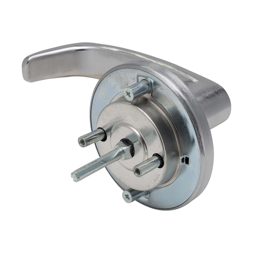 Image Of Panic Exit Device Storeroom / Keyed Function Lever Trim - Satin Chrome Finish - Harney Hardware