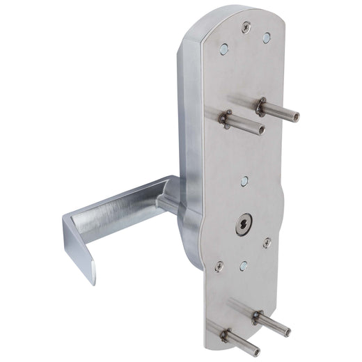 Image Of Panic Exit Device Storeroom / Keyed Function Mechanical Keyless Lever Trim - Satin Chrome Finish - Harney Hardware
