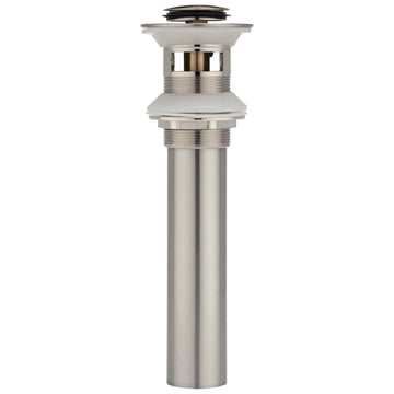 Image Of Bathroom Sink Push Pop Up Drain Stopper -  1.25 In. To 1.5 In. Diameter - Satin Nickel Finish - Harney Hardware