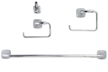 Image Of Wynwood Chrome Bathroom Hardware Set - Chrome Finish - Harney Hardware