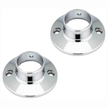 Shower Rod Mounting Brackets, Die Cast Zinc, Pair Packed