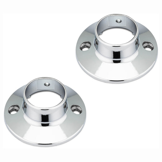 Shower Rod Mounting Brackets, Die Cast Zinc, Pair Packed