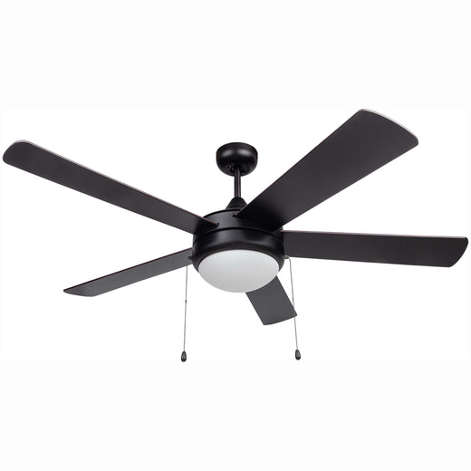Ceiling Fan With LED Light Kit 52 In.5 Blades, Black/ Dark Walnut,  Contemporary Style
