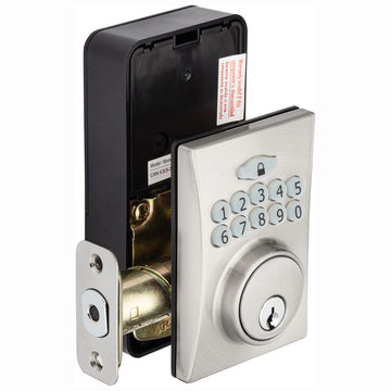 Electronic Keyless Deadbolt, Square Escutcheon