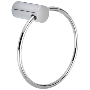Image Of Towel Ring -  Clearwater Bathroom Hardware Set - Chrome Finish - Harney Hardware
