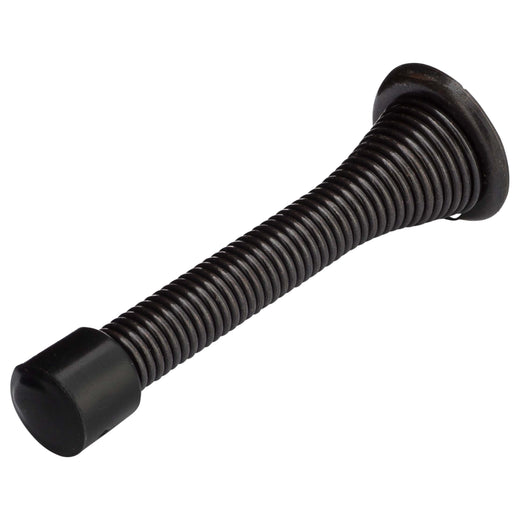 Image Of Spring Door Stop -  3 1/8 In. Projection - Oil Rubbed Bronze Finish - Harney Hardware