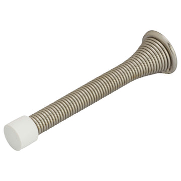 Image Of Spring Door Stop -  3 3/4 In. Projection - Satin Nickel Finish - Harney Hardware