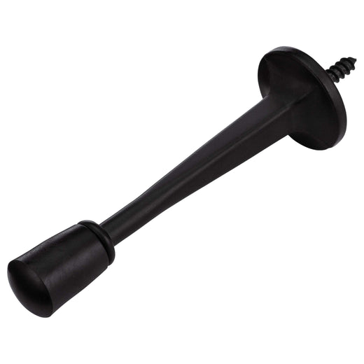 Image Of Cast Door Stop -  3 1/8 In. Projection - Matte Black Finish - Harney Hardware