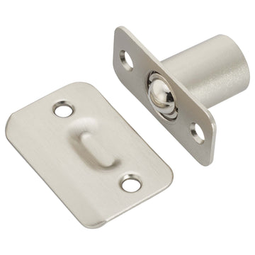 Image Of Cabinet Ball Catch -  Mortise - Satin Nickel Finish - Harney Hardware