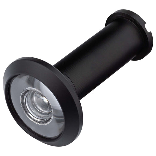 Image Of Door Peephole Viewer -  1/2 In. Bore 180 Degree Viewer - Matte Black Finish - Harney Hardware