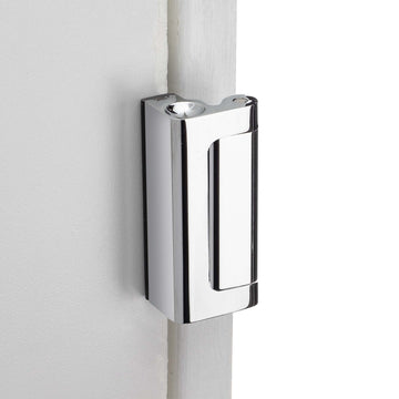 Image Of Security Door Guard -  Heavy Duty - Chrome Finish - Harney Hardware