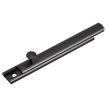 Image Of Surface Bolt -  Solid Brass -  4 In. - Oil Rubbed Bronze Finish - Harney Hardware