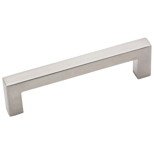 Image Of Cabinet Handle Pull -  Square -  3 3/4 In. Center To Center - Satin Nickel Finish - Harney Hardware