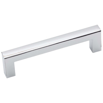 Image Of Cabinet Handle Pull -  Square -  3 3/4 In. Center To Center - Chrome Finish - Harney Hardware