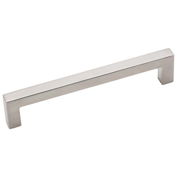 Image Of Cabinet Handle Pull -  Square -  5 1/16 In. Center To Center - Satin Nickel Finish - Harney Hardware