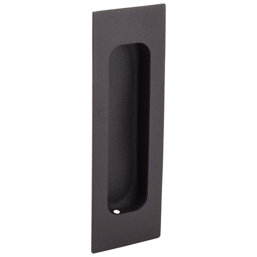 Image Of Barn Door Recessed Rectangle Pull -  4 3/4 In. Long - Matte Black Finish - Harney Hardware