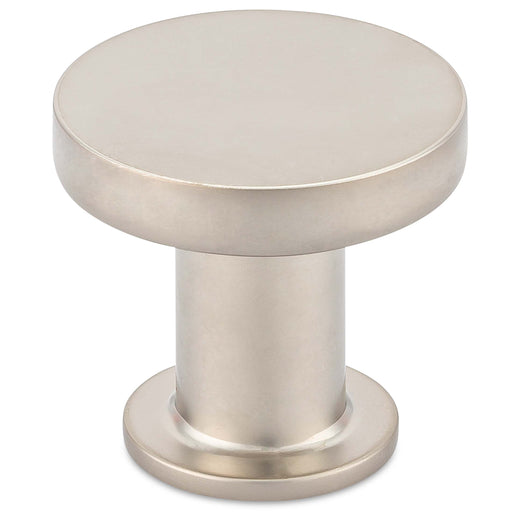 Image Of Cabinet Knob -  Contemporary Round -  1 3/16 In. Diameter - Satin Nickel Finish - Harney Hardware