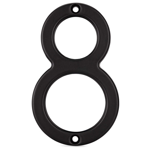 Image Of 4 In. Contemporary House Number 8 - Matte Black Finish - Harney Hardware