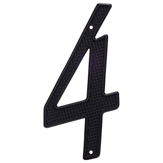 Image Of 4 In. Nail On House Number 4 - Black Finish - Harney Hardware