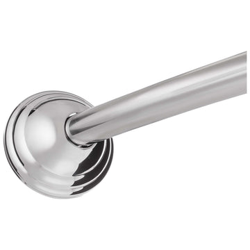 Image Of Curved Shower Rod -  Stainless Steel -  Adjustable Length 5 To 6 Ft. - Polished Stainless Steel Finish - Harney Hardware