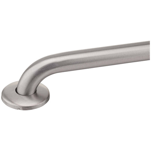 Image Of Bathroom Grab Bar -  12 In. X 1 1/4 In. - Satin Stainless Steel Finish - Harney Hardware