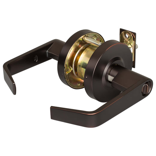 Image Of Commercial Door Lever Set Keyed / Entry Function -  UL Fire Rated -  ANSI 2 -  Vigilant Collection - Oil Rubbed Bronze Finish - Harney Hardware