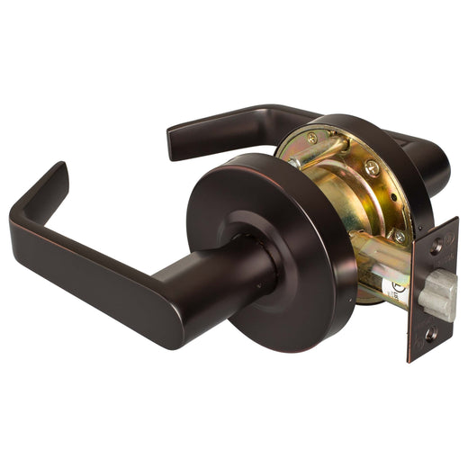 Image Of Commercial Door Lever Set Classroom / Keyed Function -  UL Fire Rated -  ANSI 2 -  Vigilant Collection - Oil Rubbed Bronze Finish - Harney Hardware
