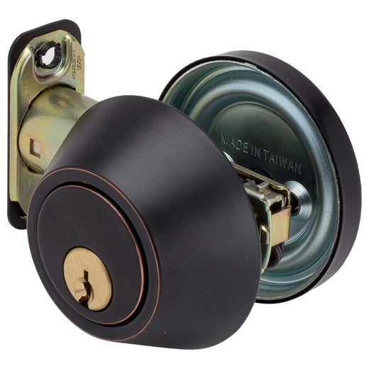 Image Of Commercial Deadbolt Single Cylinder -  UL Fire Rated -  ANSI 2 -  Atlas Collection - Venetian Bronze Finish - Harney Hardware
