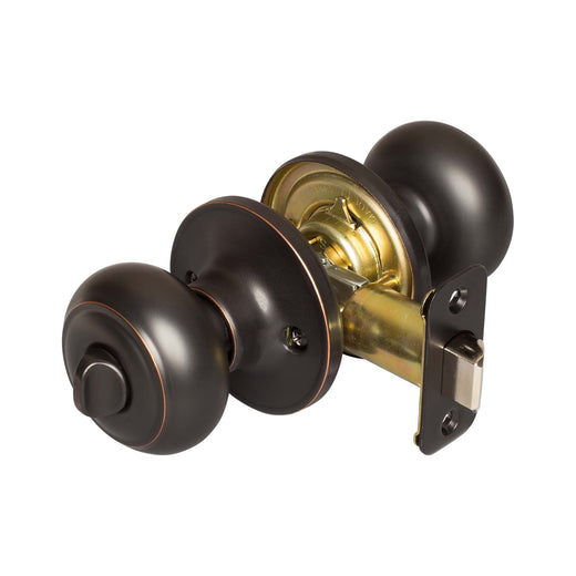 Image Of Door Knob Set Bed / Bath / Privacy Function Callista Collection - Venetian Bronze Finish - Harney Hardware