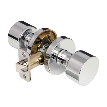 Image Of Door Knob Set Closet / Hall / Passage Function Contemporary Style Brooklyn Collection - Chrome Finish - Harney Hardware