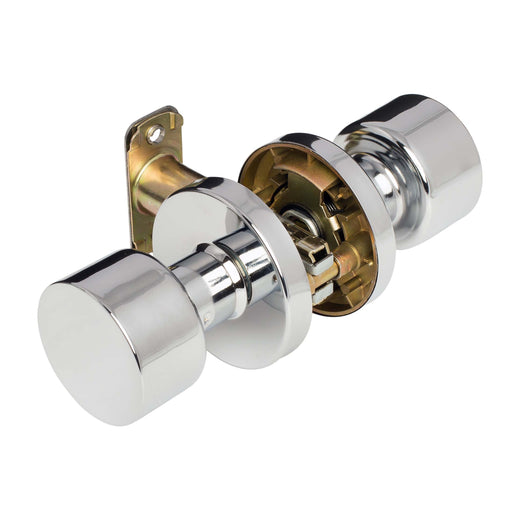 Image Of Door Knob Set Closet / Hall / Passage Function Contemporary Style Brooklyn Collection - Chrome Finish - Harney Hardware