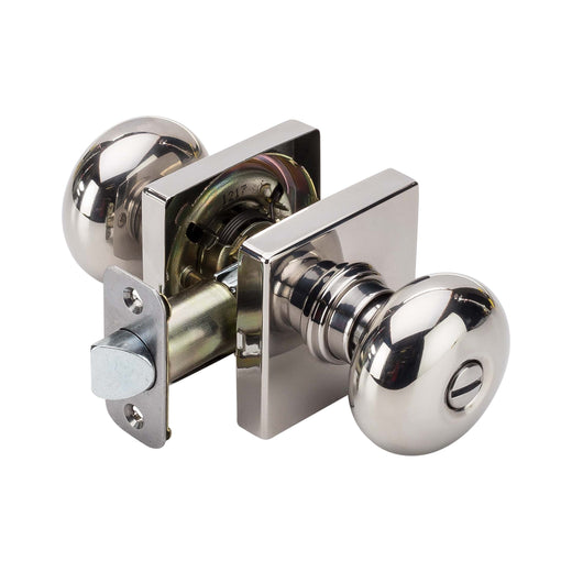 Image Of Door Knob Set Bed / Bath / Privacy Function Contemporary Style Kendall Collection - Chrome Finish - Harney Hardware