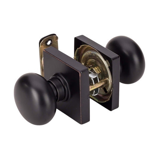 Image Of Door Knob Set Closet / Hall / Passage Function Contemporary Style Kendall Collection - Venetian Bronze Finish - Harney Hardware