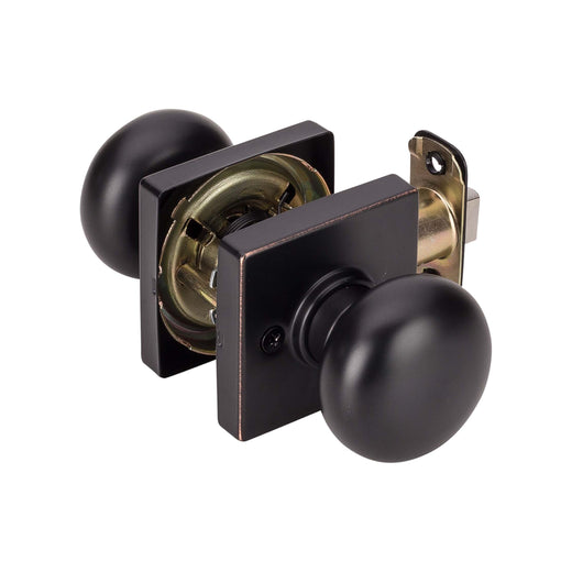 Image Of Door Knob Set Closet / Hall / Passage Function Contemporary Style Kendall Collection - Venetian Bronze Finish - Harney Hardware