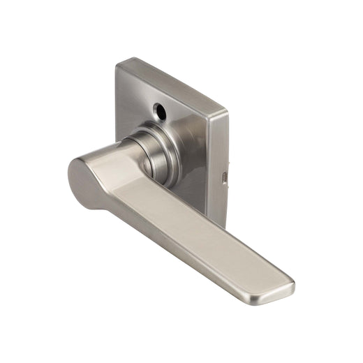 Image Of Door Lever Inactive / Dummy Function Contemporary Style Palm Collection - Satin Nickel Finish - Harney Hardware