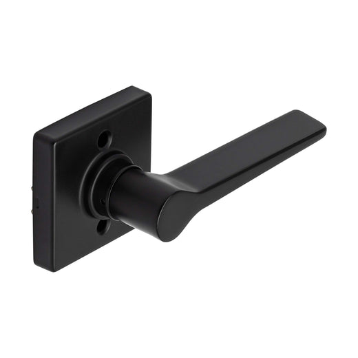 Image Of Door Lever Inactive / Dummy Function Contemporary Style Palm Collection - Matte Black Finish - Harney Hardware