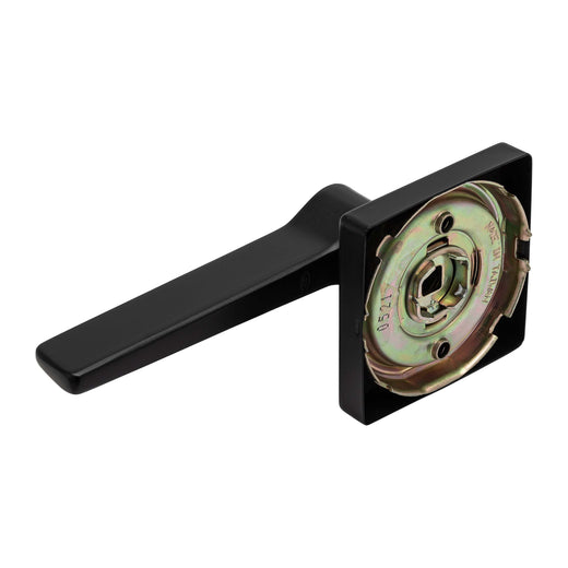 Image Of Door Lever Inactive / Dummy Function Contemporary Style Palm Collection - Matte Black Finish - Harney Hardware