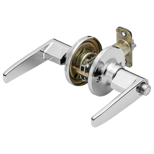 Image Of Door Lever Set Keyed / Entry Function Electra Collection - Chrome Finish - Harney Hardware