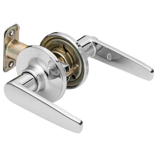 Image Of Door Lever Set Closet / Hall / Passage Function Electra Collection - Chrome Finish - Harney Hardware