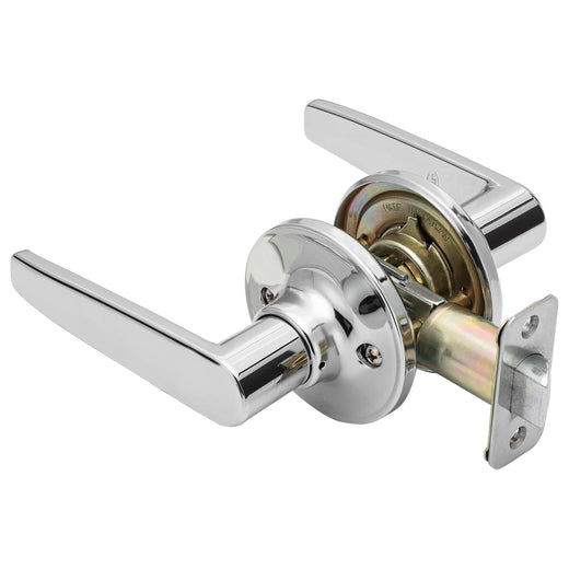 Image Of Door Lever Set Closet / Hall / Passage Function Electra Collection - Chrome Finish - Harney Hardware