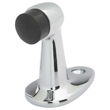 Image Of Goose Neck Floor Stop -  2 5/8 In. High - Chrome Finish - Harney Hardware