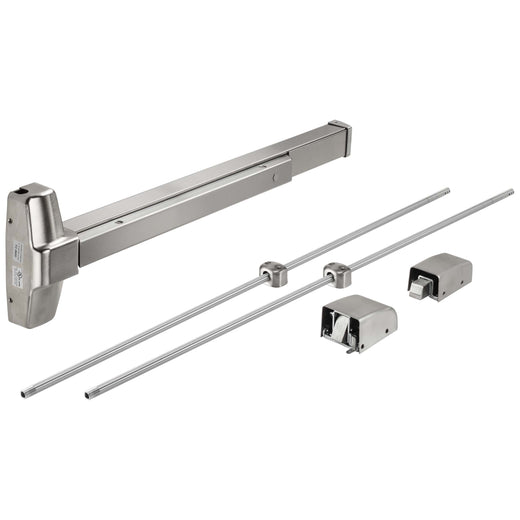 Image Of Vertical Rod Exit Device -  UL Fire Rated -  ANSI 1 -  32 In. X 84 In. - Satin Stainless Steel Finish - Harney Hardware